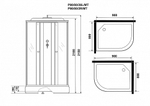 Душевая кабина Niagara Promo P90/80/26/MT 90х80