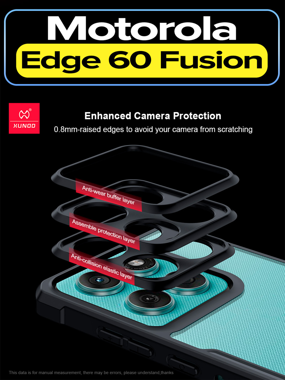 Чехол на Motorola Edge 60 Fusion противоударный с усиленными углами XUNDD