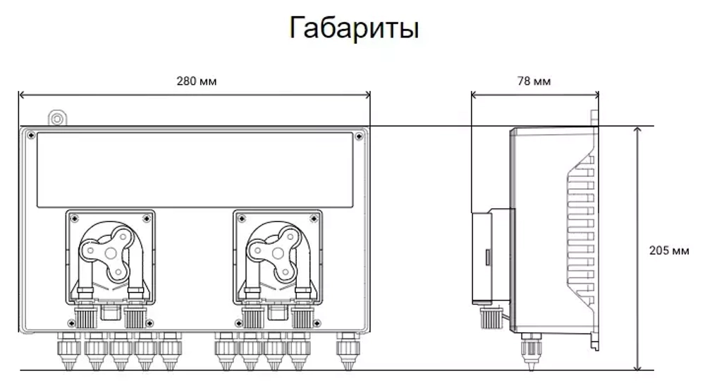 Станция дозирования перистальтическая - pH/Rx - 1.5 л/ч - полный комплект - 9900217163 - Pool Basic - AquaViva