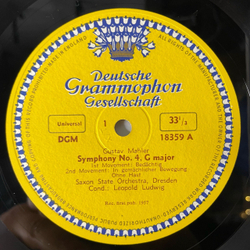 Винтажная виниловая пластинка LP Gustav Mahler Малер, Soprana Solo Anny Schlemm Conducted By Leopold Ludwig Симфония Symphony No. 4, G Major (Англия 1957)