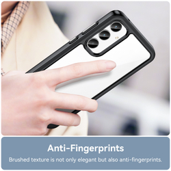 Чехол с усиленными боковыми рамками черного цвета для смартфона Samsung Galaxy A35, мягкий отклик кнопок