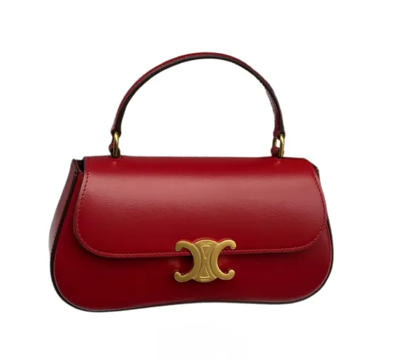 Сумку CELINE LOLA IN SHINY CALFSKIN красный