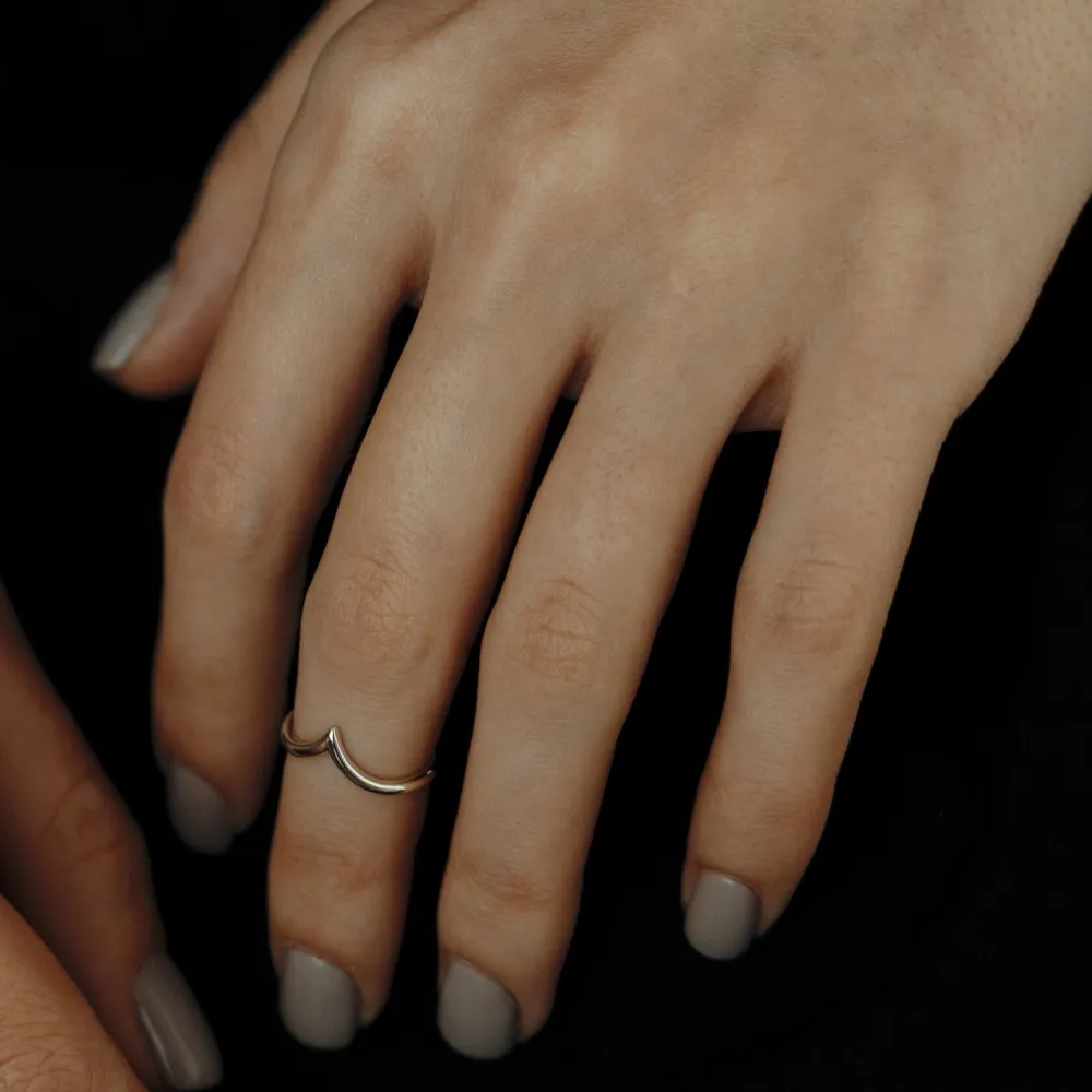 Кольцо Галочка тонкая