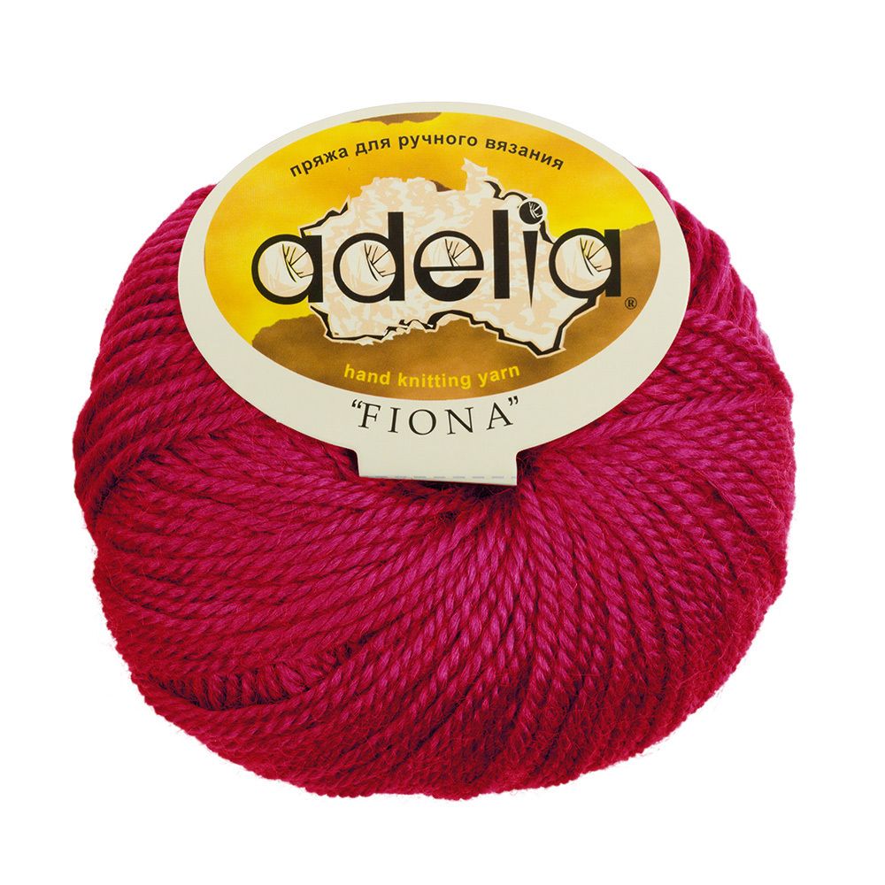 Пряжа Adelia Fiona / уп.10 мот. по 50г, 90м, 203 малиновый