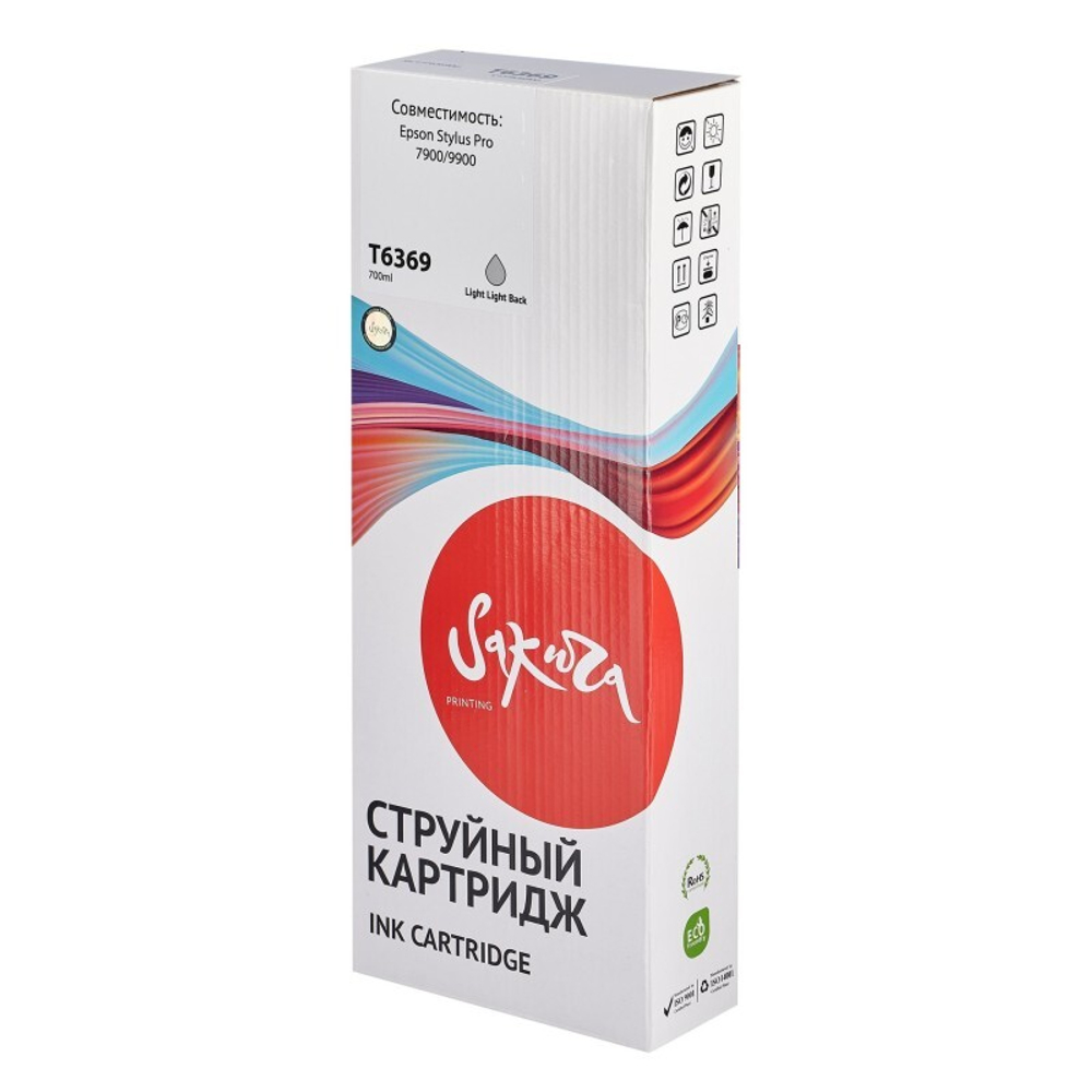 Картридж Sakura, аналог Epson C13T636900 (T6369 Light Light Black) для Stylus Pro 7900/9900 светло-серый, 700 мл.
