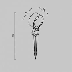 Наземный низкий светильник Maytoni Core O495FL-L10B3K