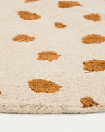 Круглый ковёр Tandani из бежевого хлопка с рисунком гепарда, Ø 100 см