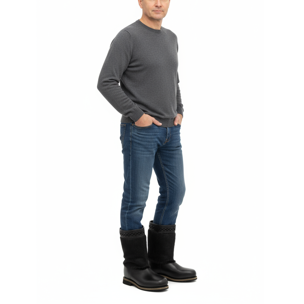 Унты мужские из меха нерпы и кожи теленка