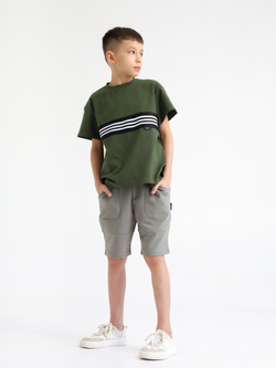 Бермуды трикотажные, олива