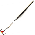 Блесна вертикальная зимняя Lucky John DOUBLE BLADE с цепочкой и тройником (65мм, 11гр)