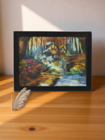 Картина "Кружево водных кругов" 50х60: Ручная уникальная эксклюзивная картина в единственном экземпляре