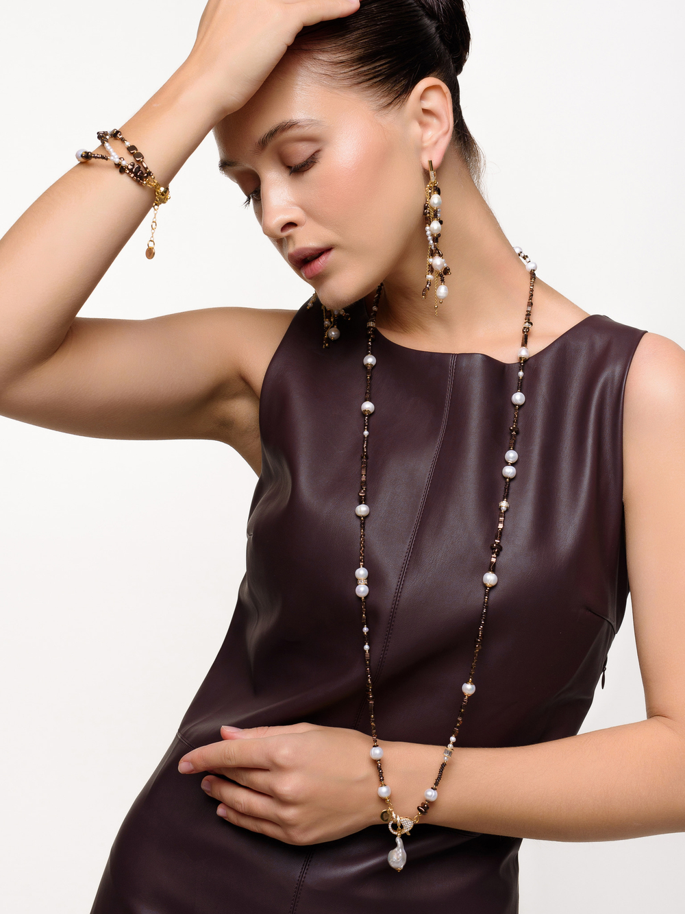 Браслет "Sea pearl hematite" Gold