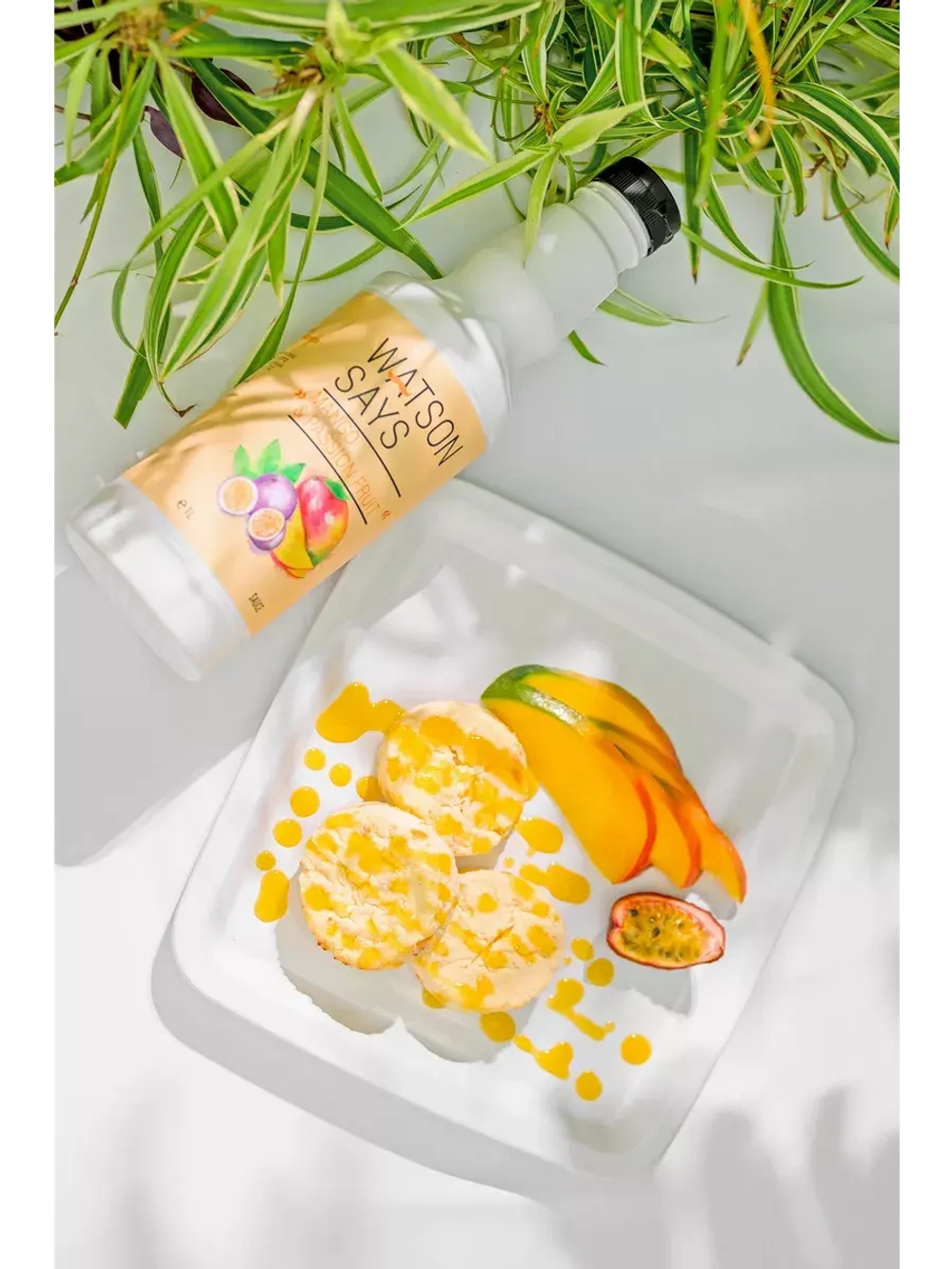 Основа (концентрат) для напитка WATSON SAYS Манго - Маракуйя 1кг, для пуншей, чаёв, лимонадов, коктейлей