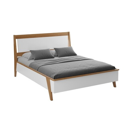 Кровать «Винтаж» 160х200 белый лак/браун