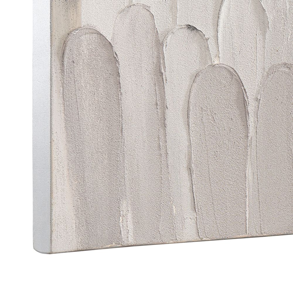 Панно декоративное с ручной росписью By Feel, 140х70 см, черно-белое