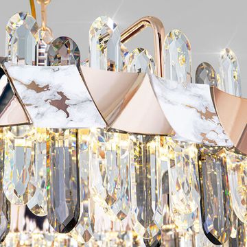 Подвесной светодиодный светильник с хрусталем LED 100W 3000К/4000К/6000К 419/1 золото Jewel Bogate's