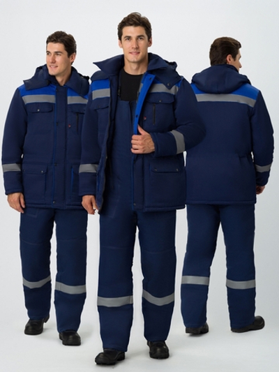 Костюм зимний Титан IMP (тк.Смесовая,210) п/к, т.синий/васильковый