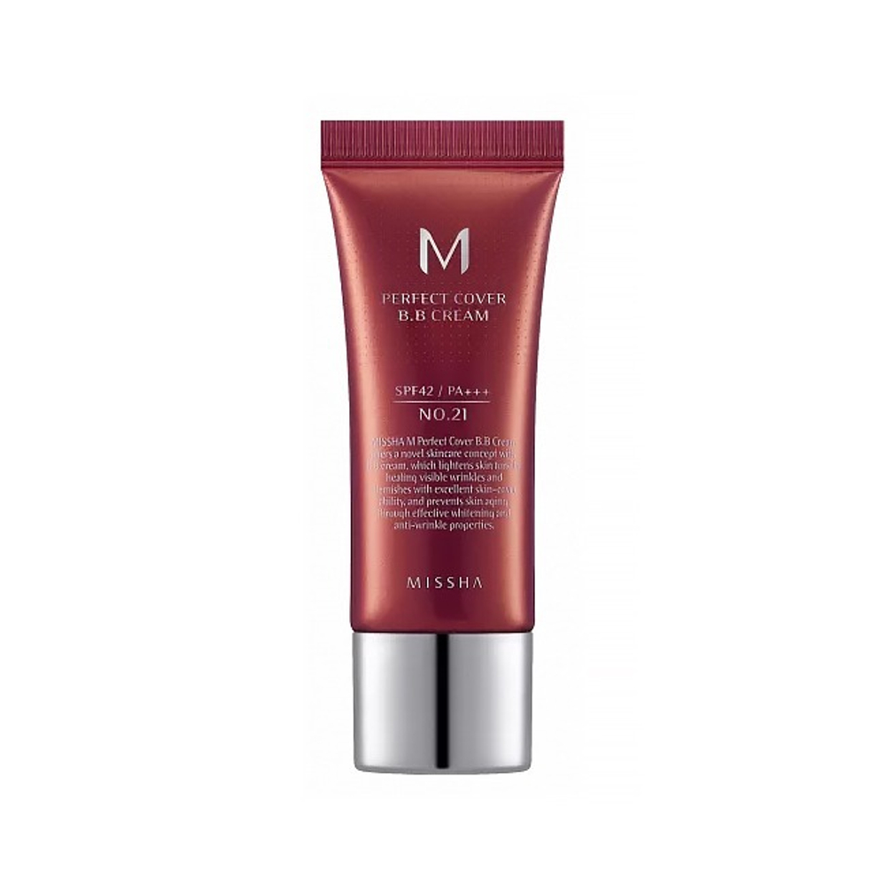 BB крем с идеальным покрытием Missha Perfect Cover BB Cream SPF42/PA++ №21
