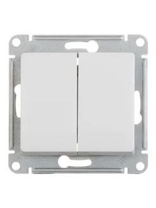 Переключатель двухклавишный, механизм Glossa GSL 000165 белый Schneider