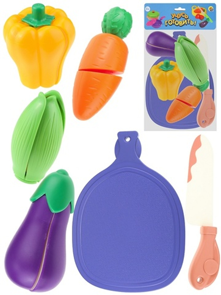 Игровой набор продуктов 6 предметов "Овощи" в пакете