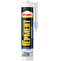 Герметик Момент 2033215 Гермент силиконовый санитарный белый 280 мл. | Момент