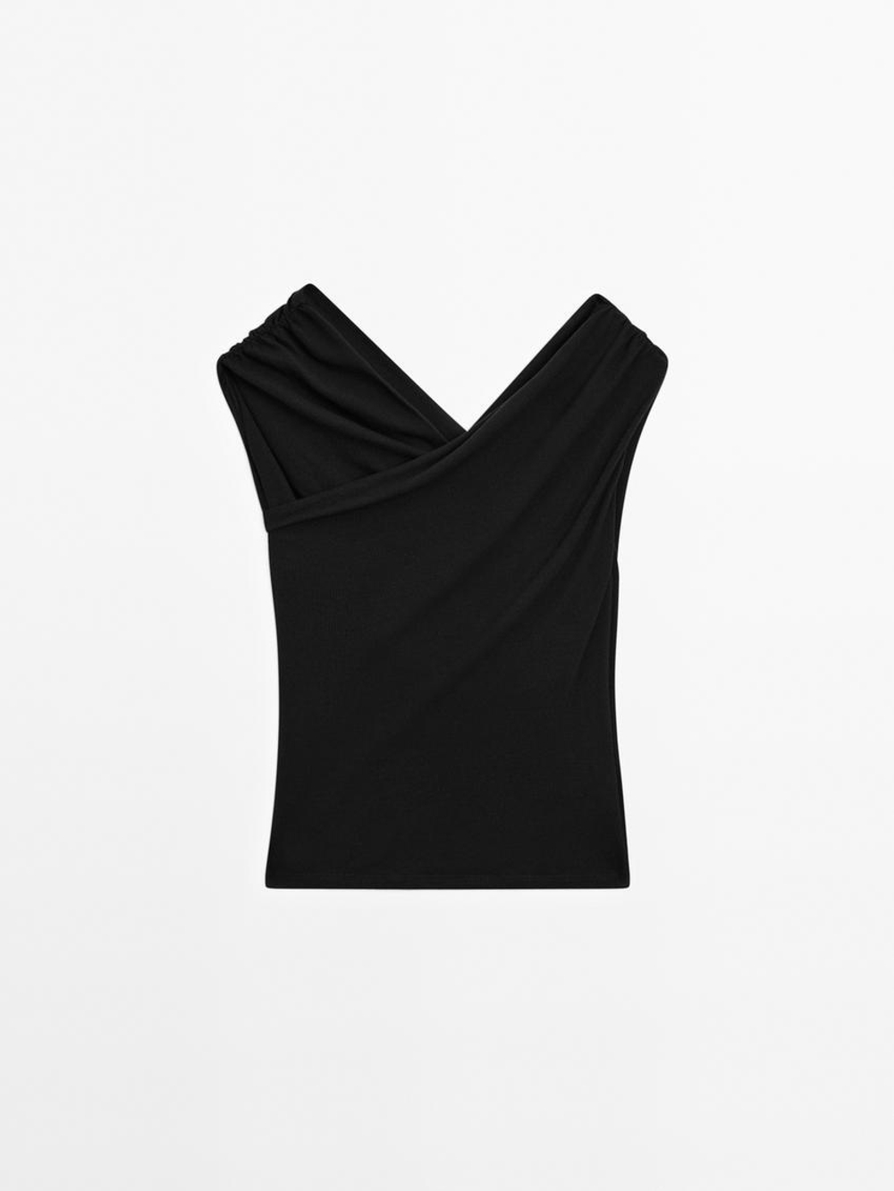 Massimo Dutti Топ без рукавов, черный