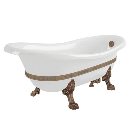 Ванна Migliore Bella Decor 26989 на лапах Standart 170x80 см, бронза