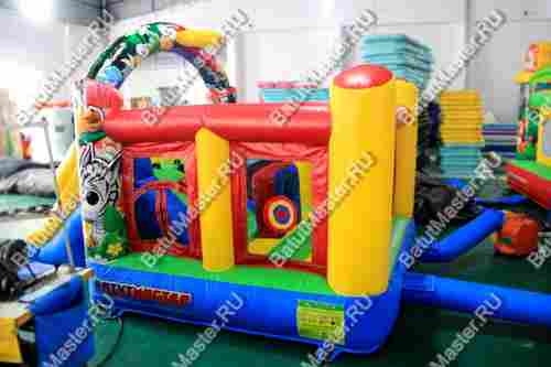 Детский надувной батут "Детская смекалка с принт печатью"