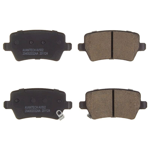 Колодки тормозные дисковые Avantech задние (противоскрипная пластина в компл.) Замена для арт. AV306 AV502