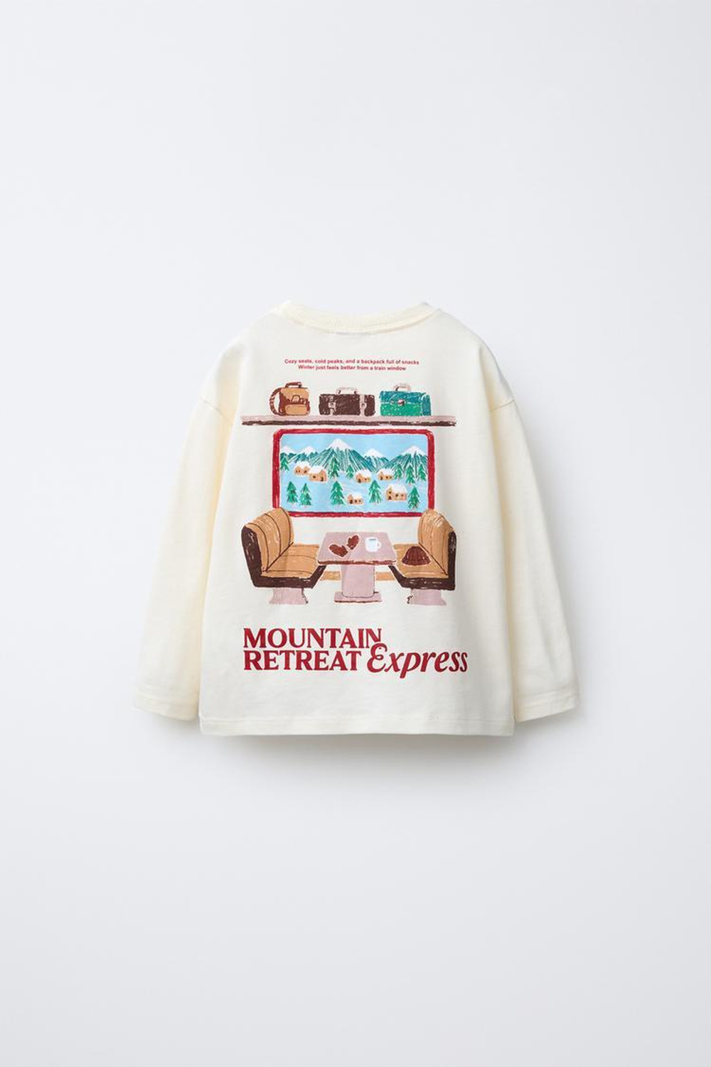 ZARA ЛОНГСЛИВ С РЕЛЬЕФНЫМ ПРИНТОМ, ЭКРЮ