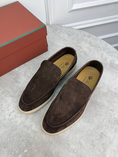 Лоферы Loro Piana Summer Walk со вставками кожи крокодила