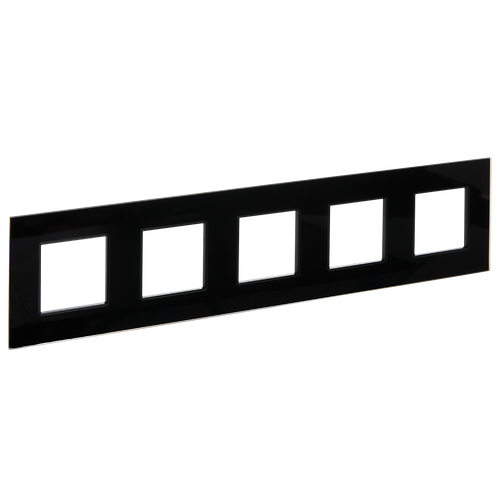 SKANDY Рамка 5-местная SK-F25Bl стекло черный IEK