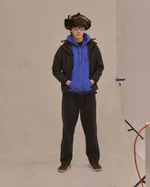 Шапка-ушанка Fuzzz Patchwork Flaps Темно-Коричневая