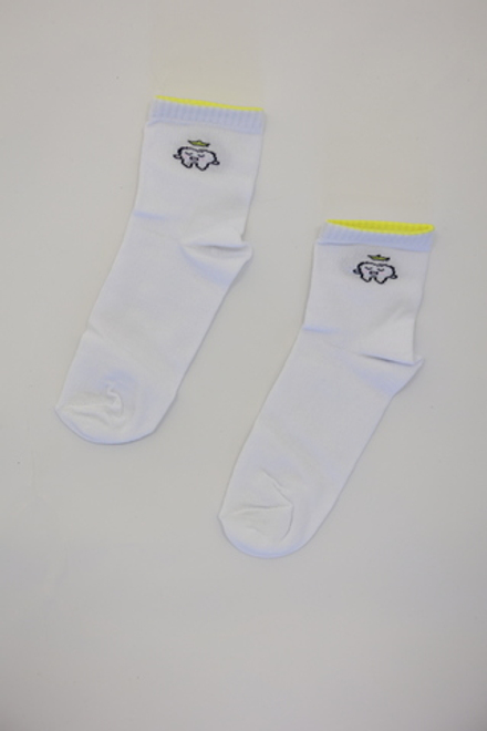 Носки (принт «Зуб с коронкой/белые»)