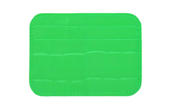 Balenciaga Cow Leather Card Holder Women"s Neon Green
