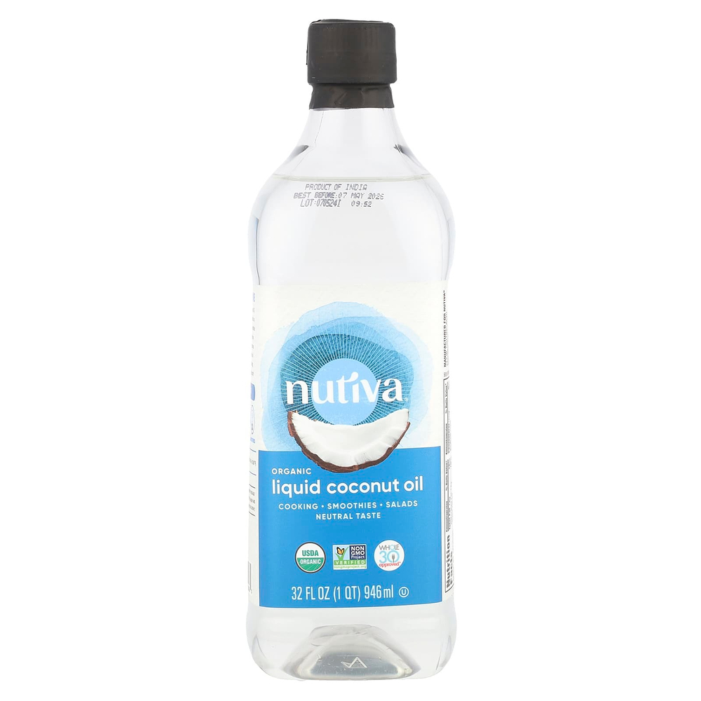 Nutiva, жидкое органическое кокосовое масло, 946 мл (32 жидк. унции)