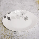 Блюдо сервировочное «Grey flowers» 34*26см стеклокерамика