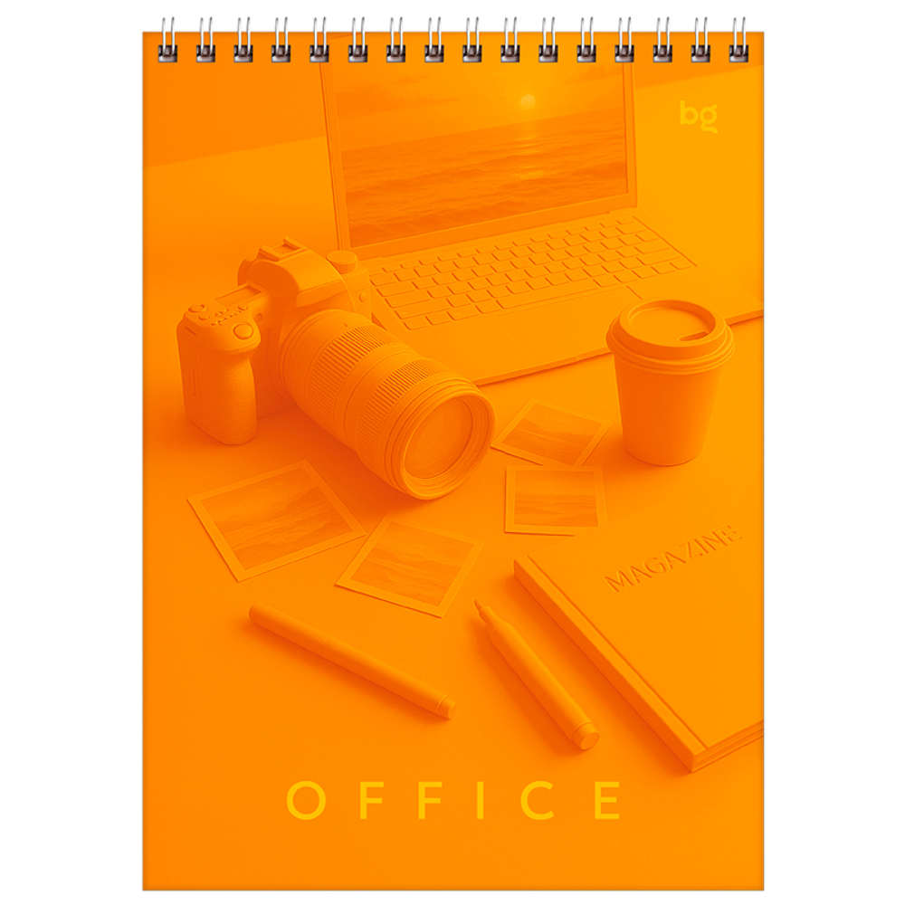 Блокнот  BG "Моноколор. Офис" на спирали, А5, 60 листов в клетку