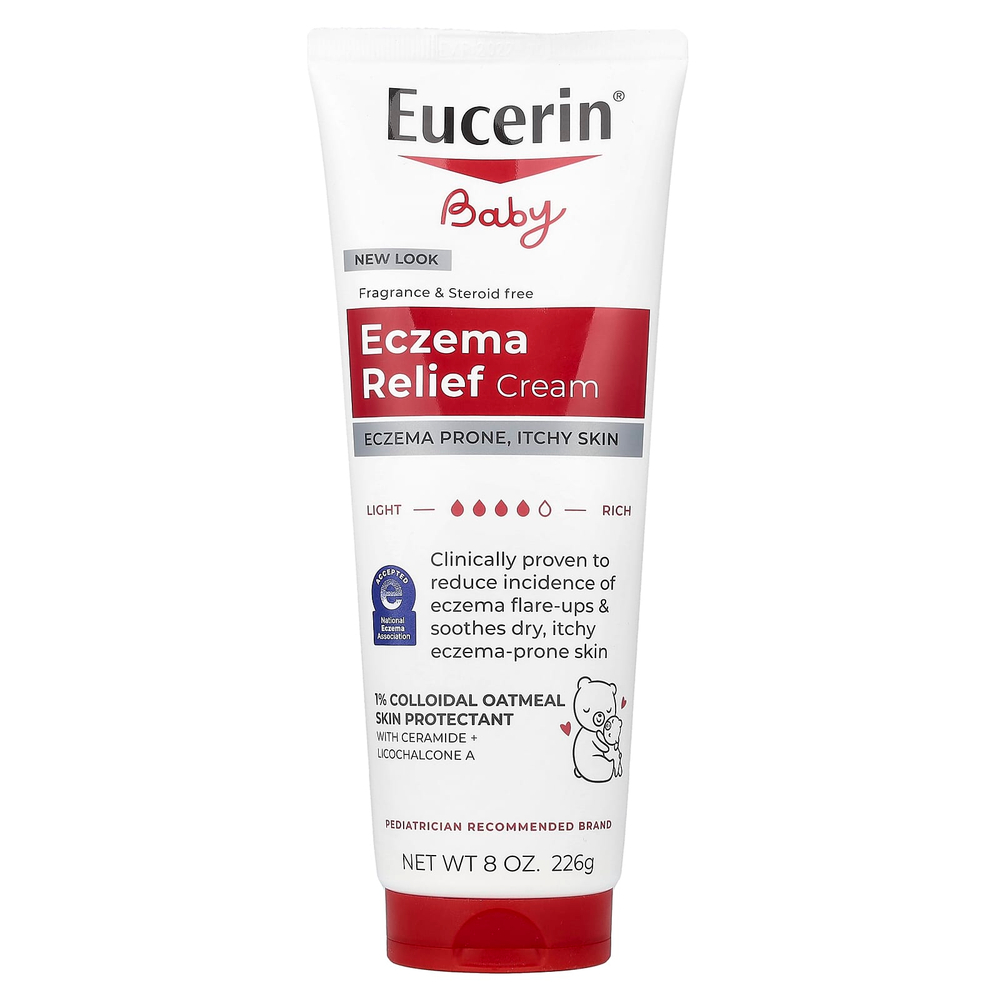 Eucerin, детский крем для уменьшения проявлений экземы, без отдушки, 226 г (8 унций)