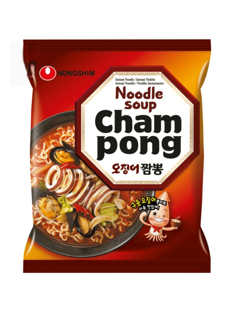Лапша Nongshim Champong со вкусом морепродуктов 124 г x 5 шт