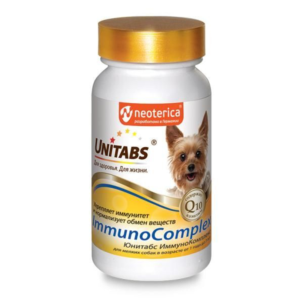 Unitabs Immuno Complex с Q10 для мелк.собак, 100 таб.