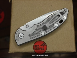 Нож HINDERER XM-18 AUTO SPEARPOINT TITANIUM - серая рукоять RK-471