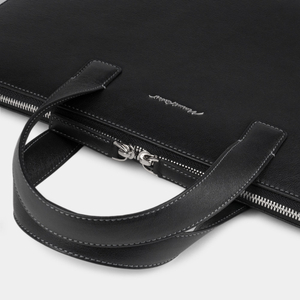 Сумка для MacBook Pro 16 - 17 из кожи теленка, черного цвета