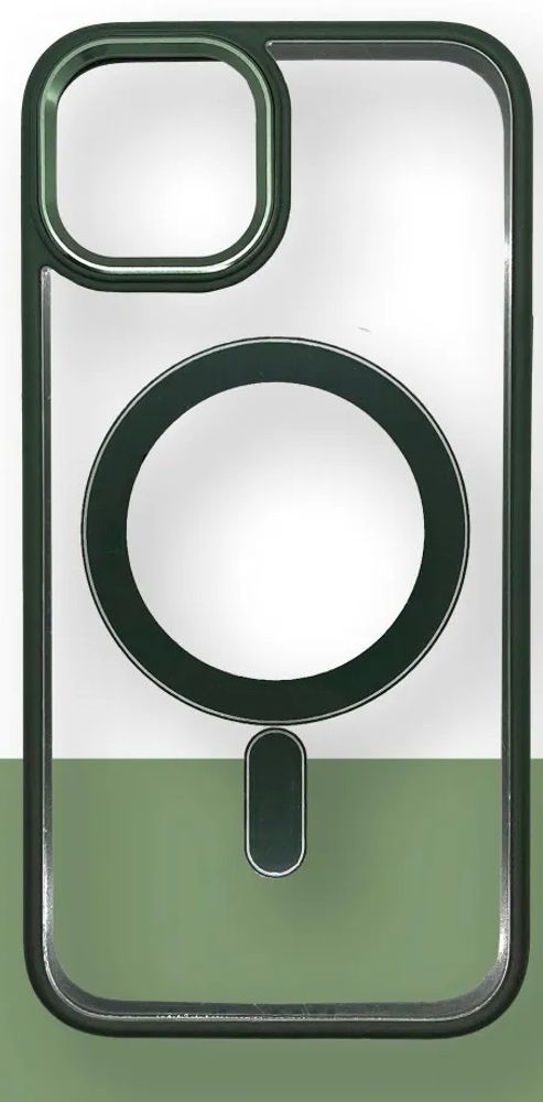 Накладка iPhone 14 Pro Max силикон green Magsafe Funshare