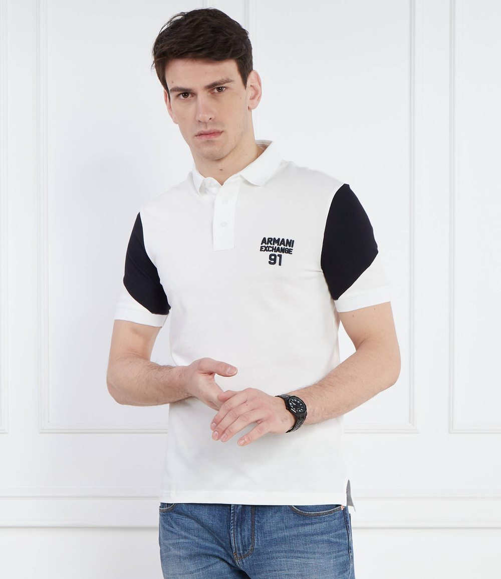 Поло Armani Exchange - белый(3DZFLK ZJM5Z)