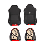 Чехлы Sitrak C7H MAX 3D (экокожа, черный цвет, красная экокожа посередине, кант)