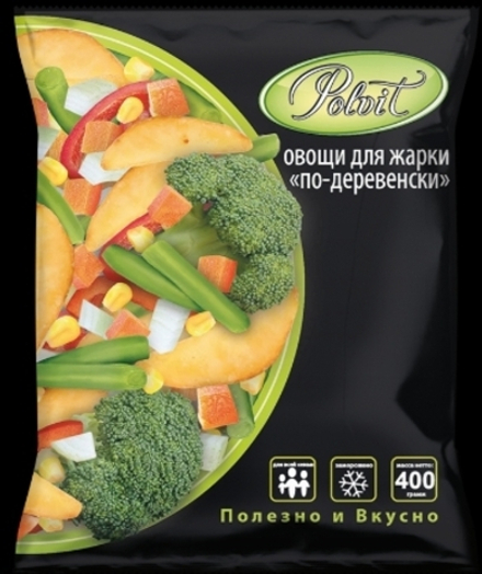 Овощи д/жарки по-деревенски, 0,4кг, POLVIT