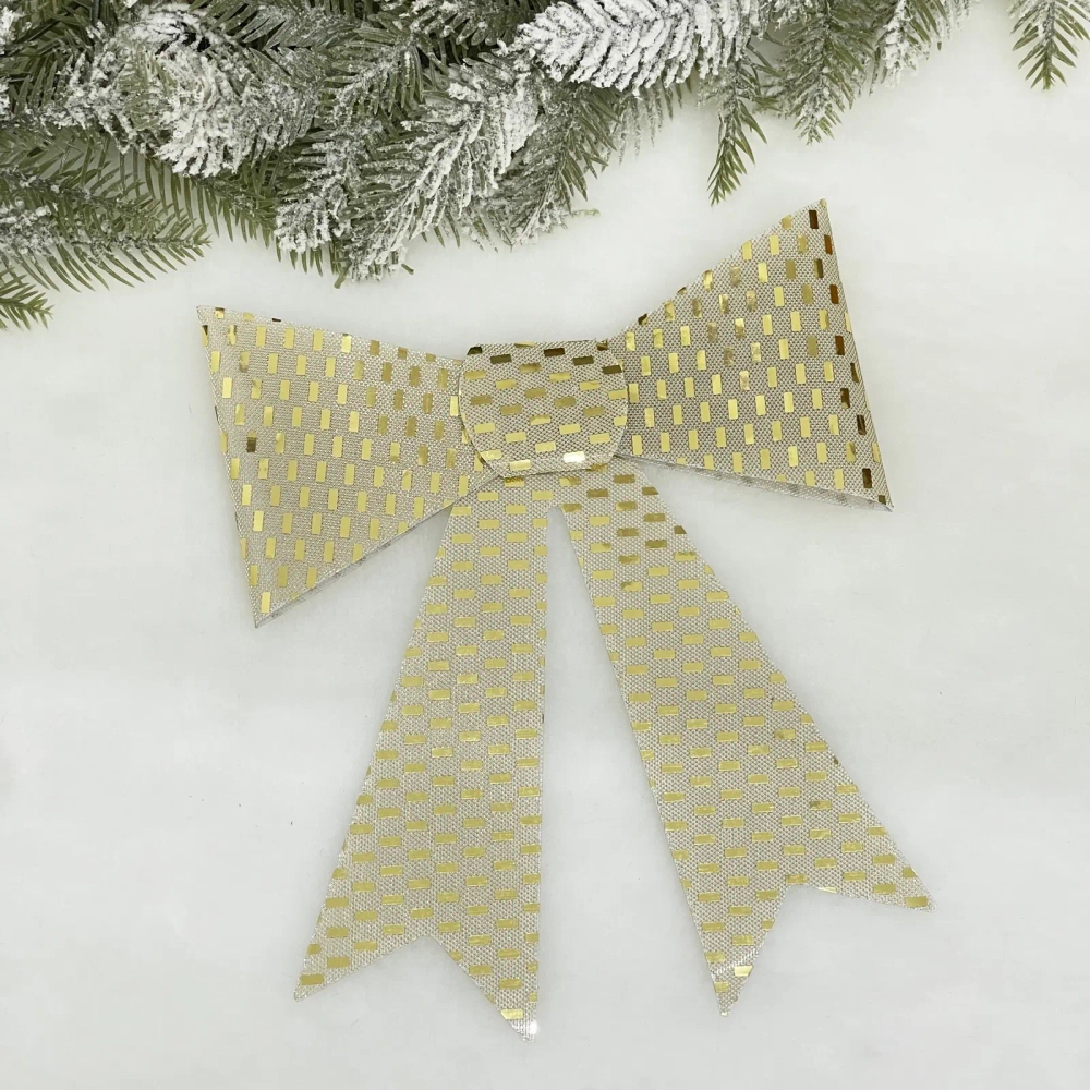 Бант на ёлку «Сияние» 20*26 см, Шампань