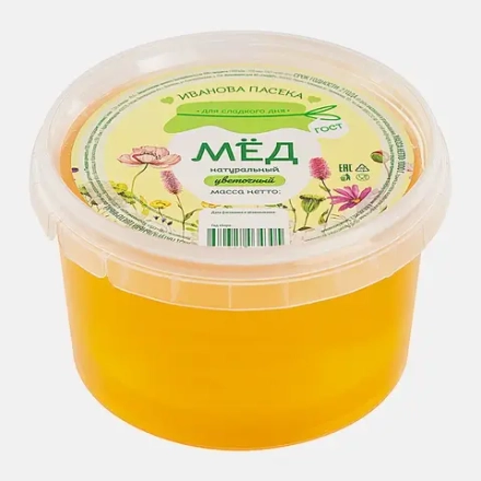 Мёд Иванова Пасека натуральный цветочный 1кг