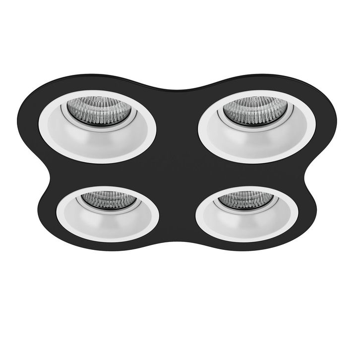 Комплект из светильников и рамки Lightstar Domino Round (214647+214606+214606+214606+214606) D64706060606